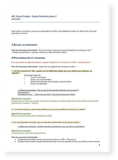 Guide d'entretien 2
