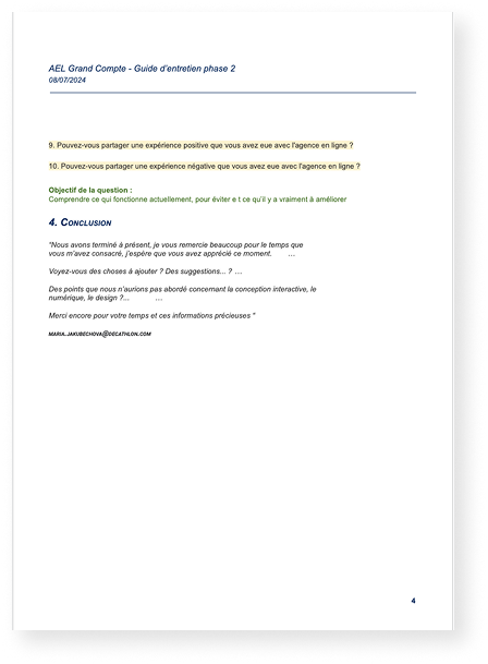 Guide d'entretien 4